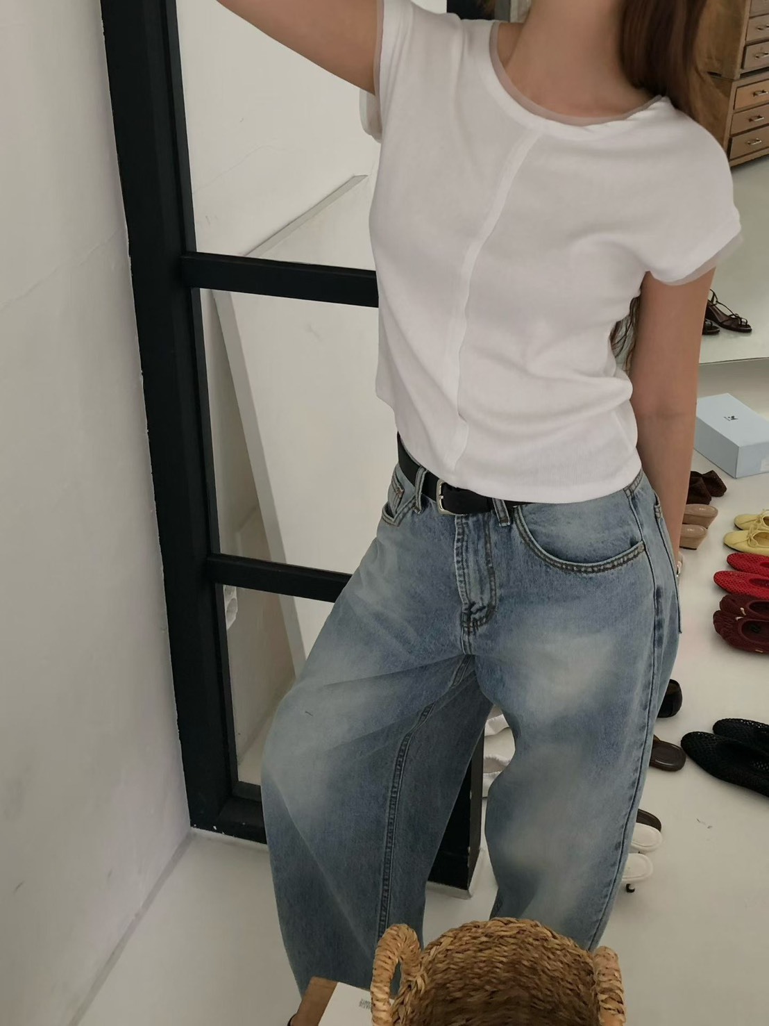 紗邊百搭合身T