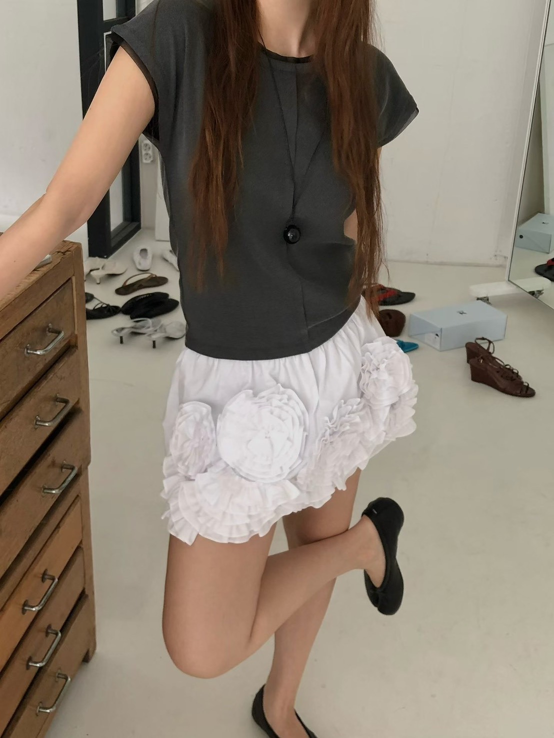 紗邊百搭合身T