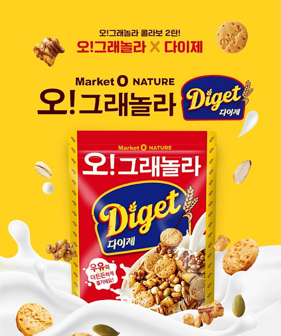 W22000 韓國🇰🇷Market O NATURE 格蘭諾拉穀物餅乾麥片250g