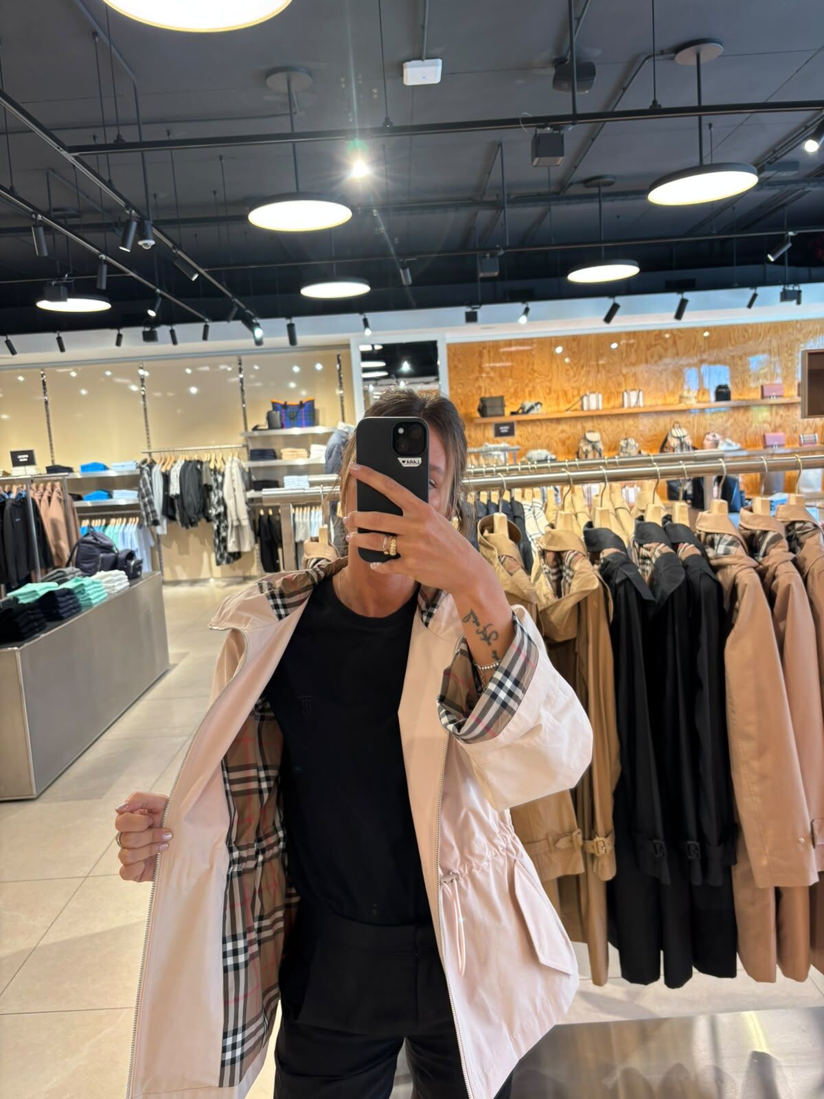LYS01923 Burberry 連帽索繩束腰雙層防風外套
