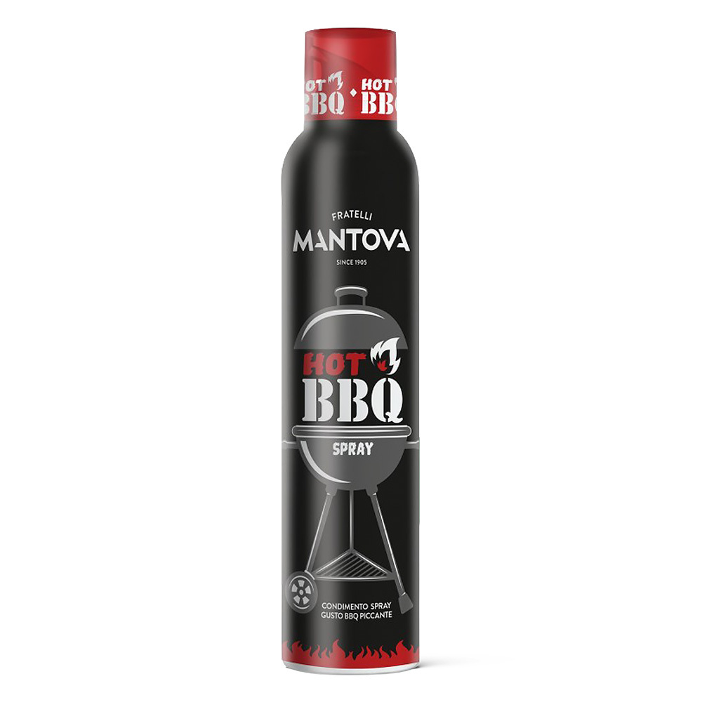 限時!【MANTOVA】辣味煙燻燒烤風味葵花油噴霧(200毫升) Hot BBQ Spray/煎煮炒炸皆宜/義大利原裝