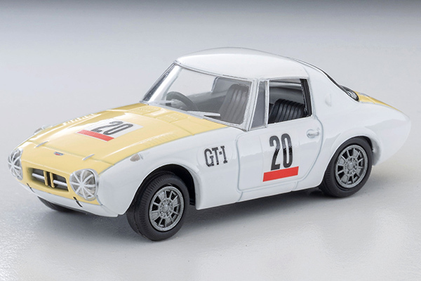 PO-$160 * TOMYTEC * 1:64 ;V-215B 1965 TOYOTA SPORTS 800 CUSTOM COLOR(WHITE/YELLOW)