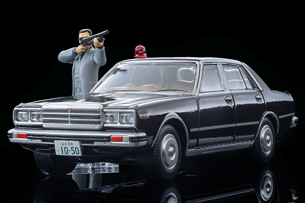PO-$300 * TOMYTEC * 1:64 LV-N MS05 SEIBU KEISATSU NISSAN LAUREL WITH DAIMON FIGURE