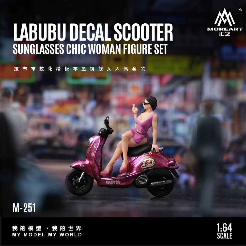 PO-$150 * MOREART * 1:64 FIGURE - LABUBU DECAL SCOOTER