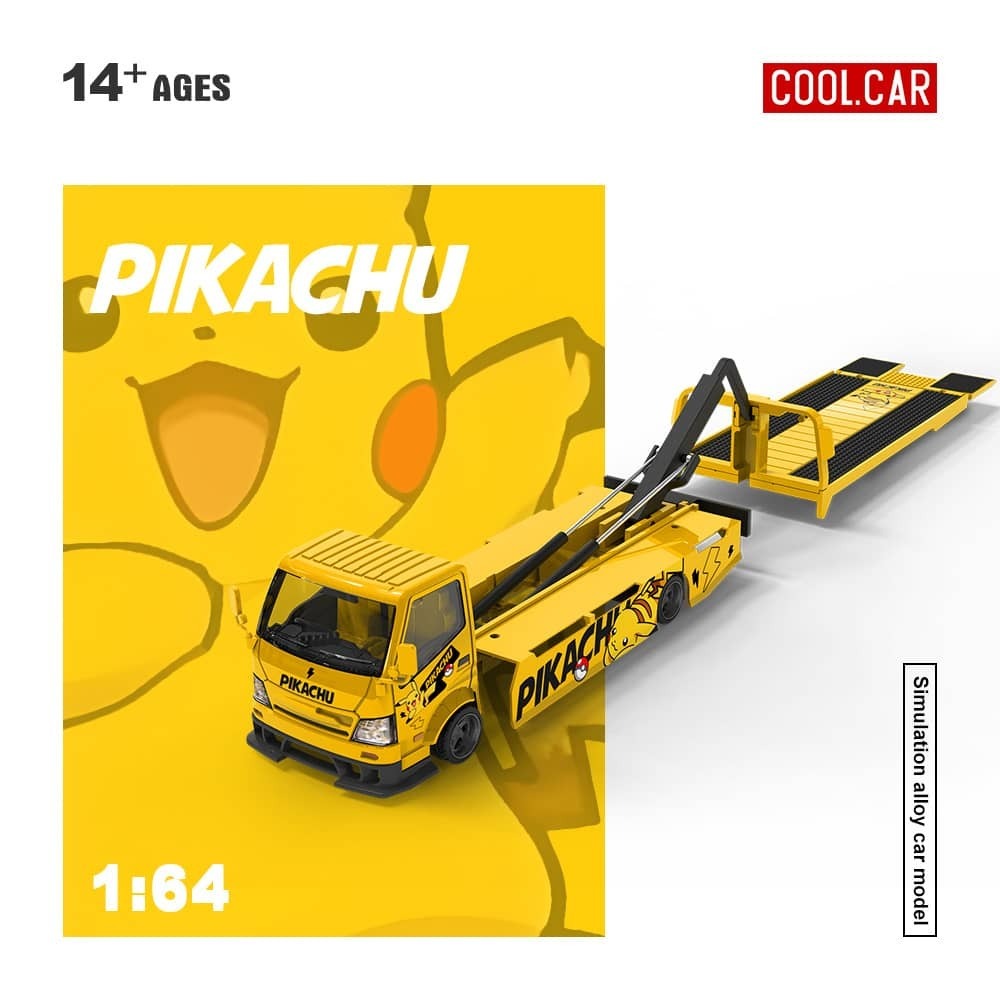 PO-$230 * COOL CAR * 1:64 H300 TOW TRUCK PIKACHU LIVERY