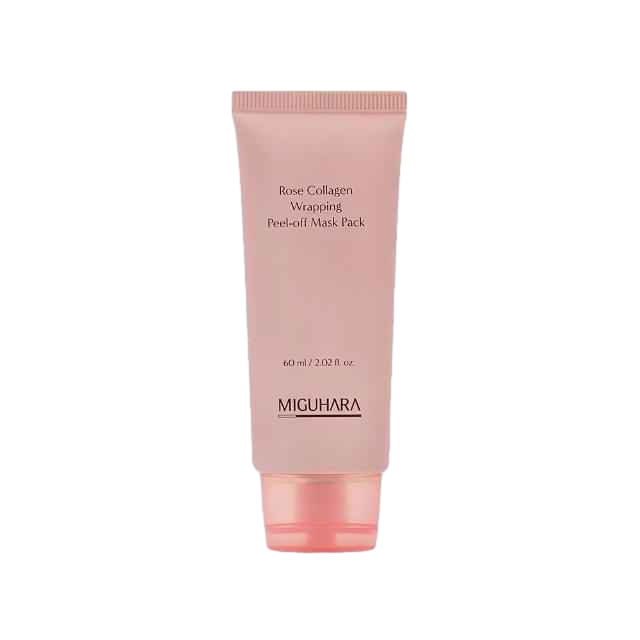 【MIGUHARA】玫瑰膠原蛋白撕拉面膜 60ml (效期：2028.02)  米