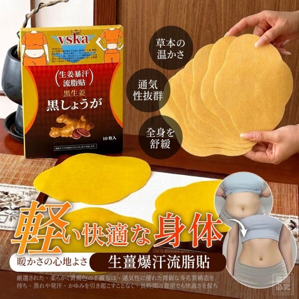 WSBB11933  日式 生薑輕盈溫感貼（10入）（1套2盒）（8月中旬）