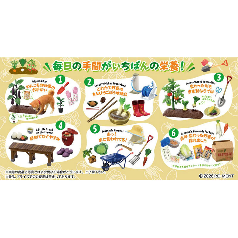 [預訂] Re-ment 美味蔬菜種植方法 (一套6款)