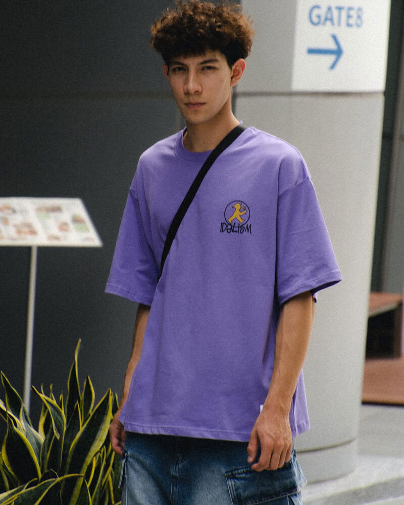 idealism City Walk Tee 白色 深灰色 紫色 印花 城市穿梭 小人物 短T【ID26013】