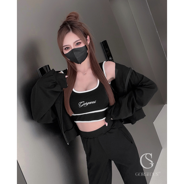 G9853 「星球軌道-一圈360°撞邊BRA TOP」