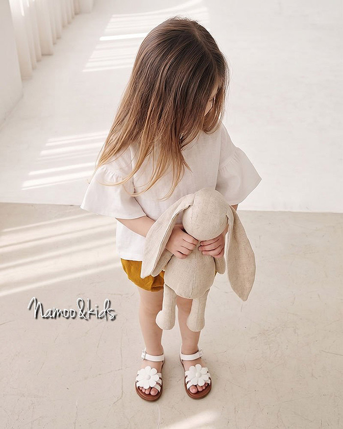 正韓夏NAMOO_KIDS 兩色花朵涼鞋