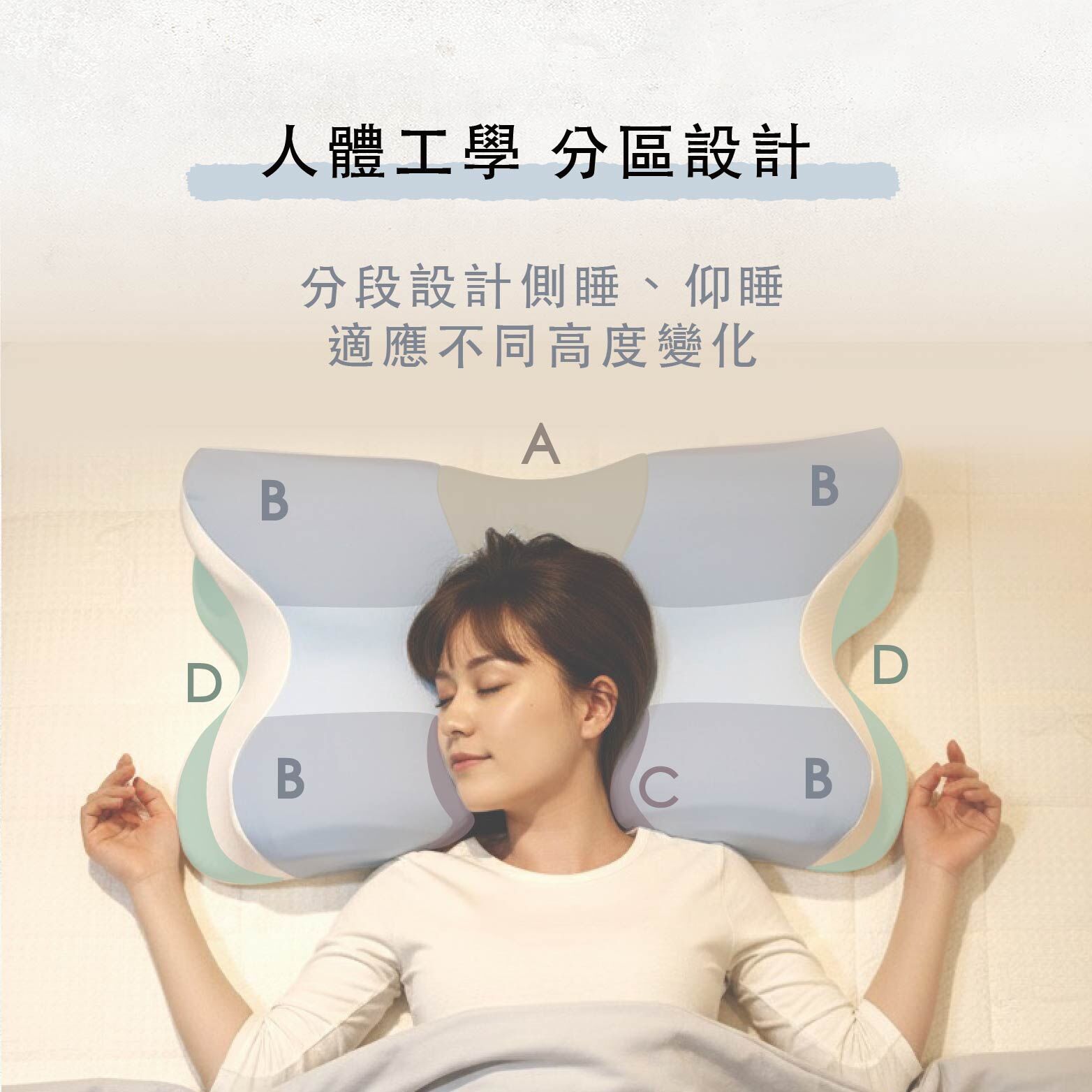 蝶形記憶枕