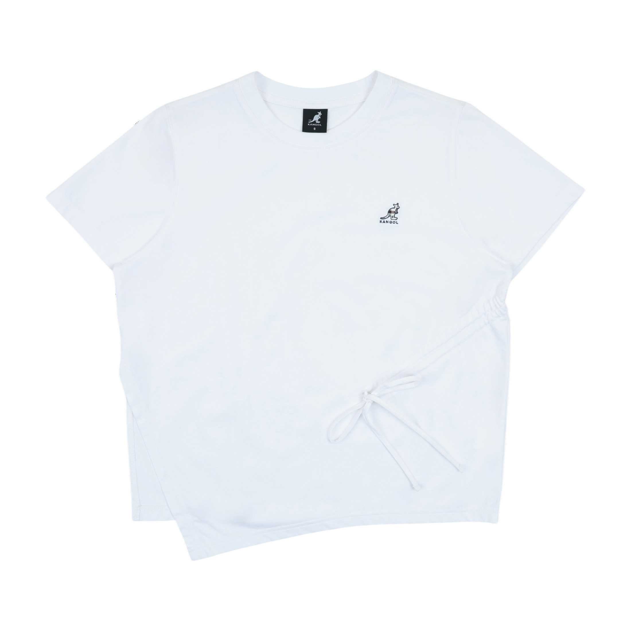 KANGOL 短T 白色 抽繩 綁帶 短袖 上衣 女 6622100800