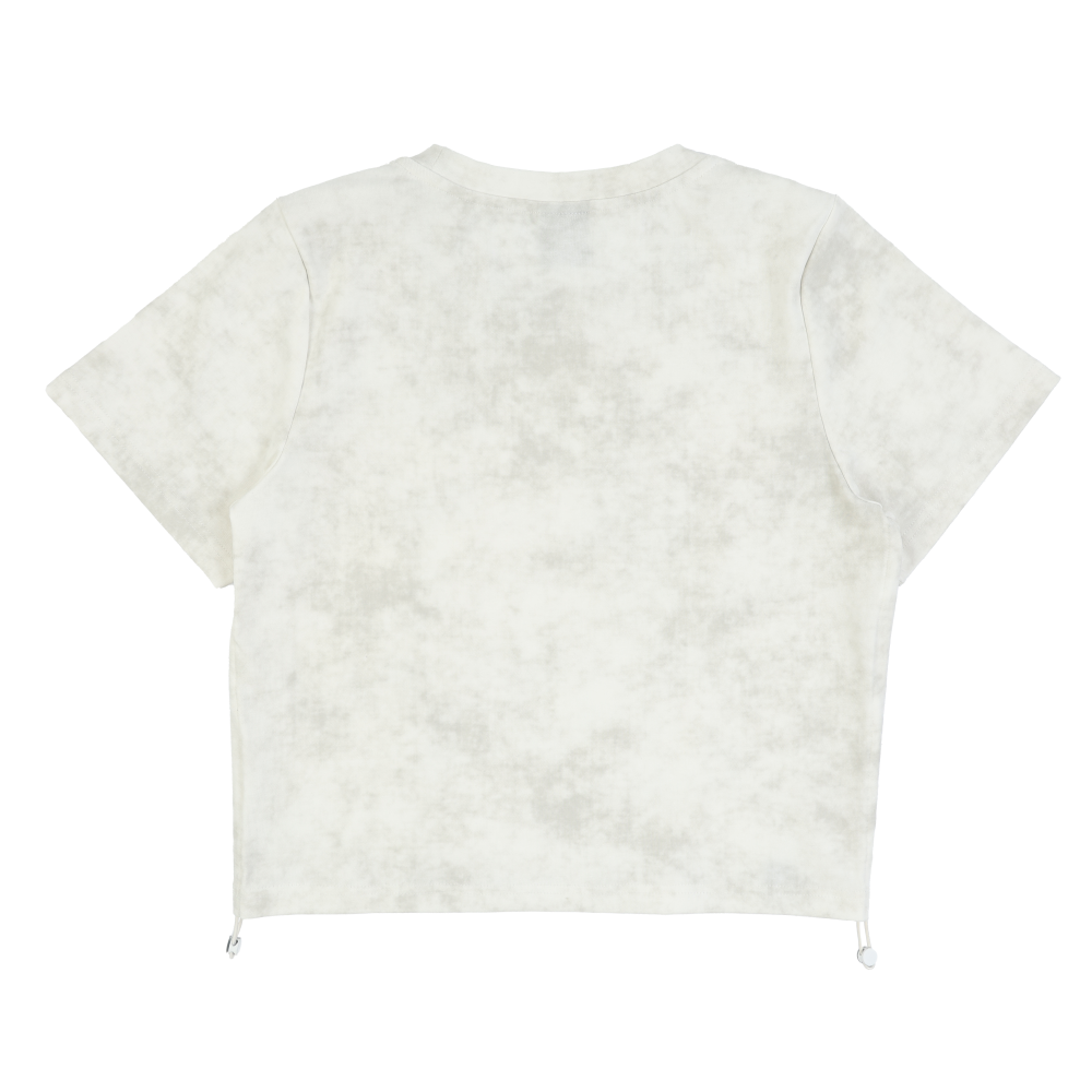 KANGOL 短T 白灰 抽繩 貼布 短袖 上衣 女 6622101300