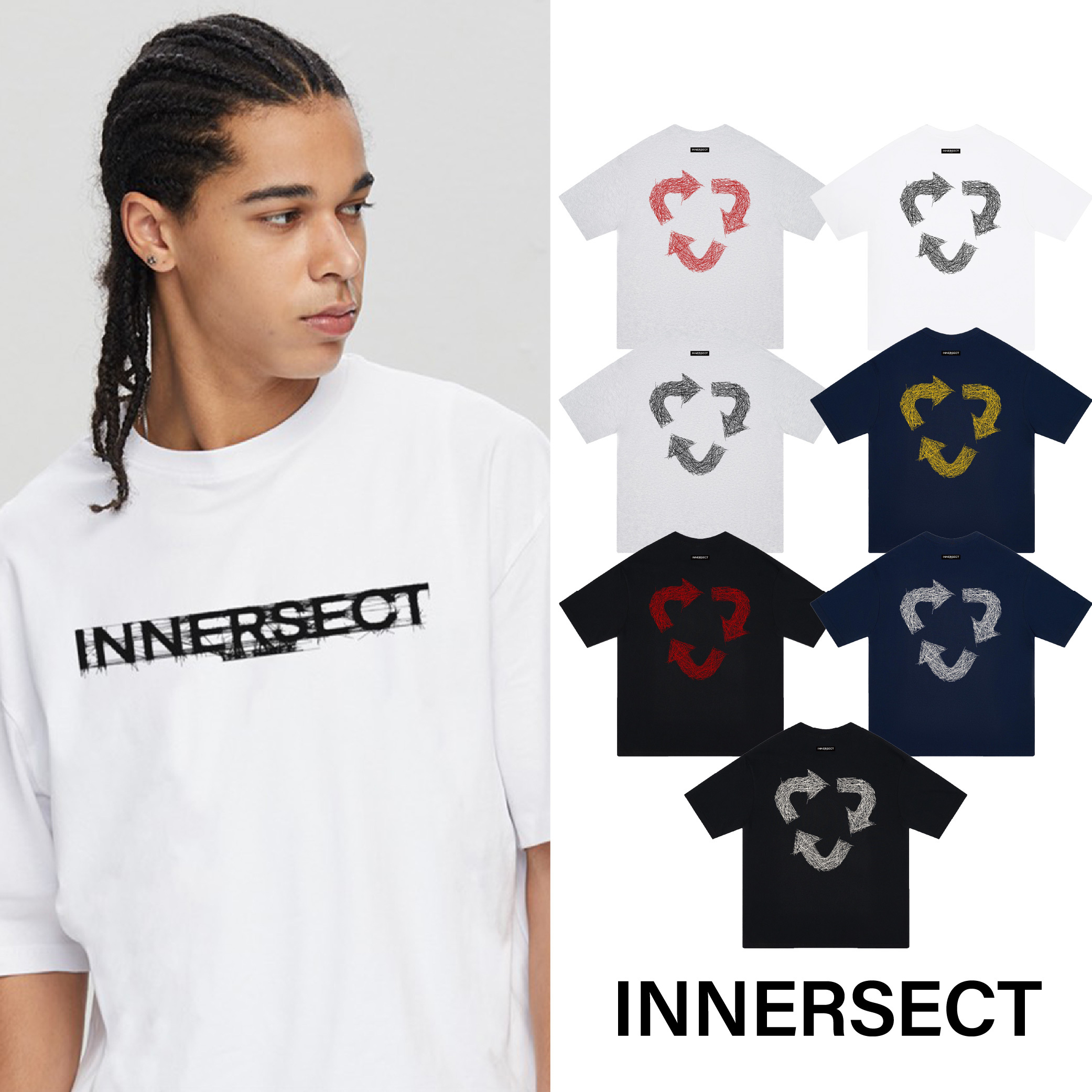 INNERSECT 三生萬物 循環標 素描 Logo 陳冠希 Clot FOG ESSENTIALS 26年新款 短袖 短Tee 男女休閒上衣 IN26H6DX101