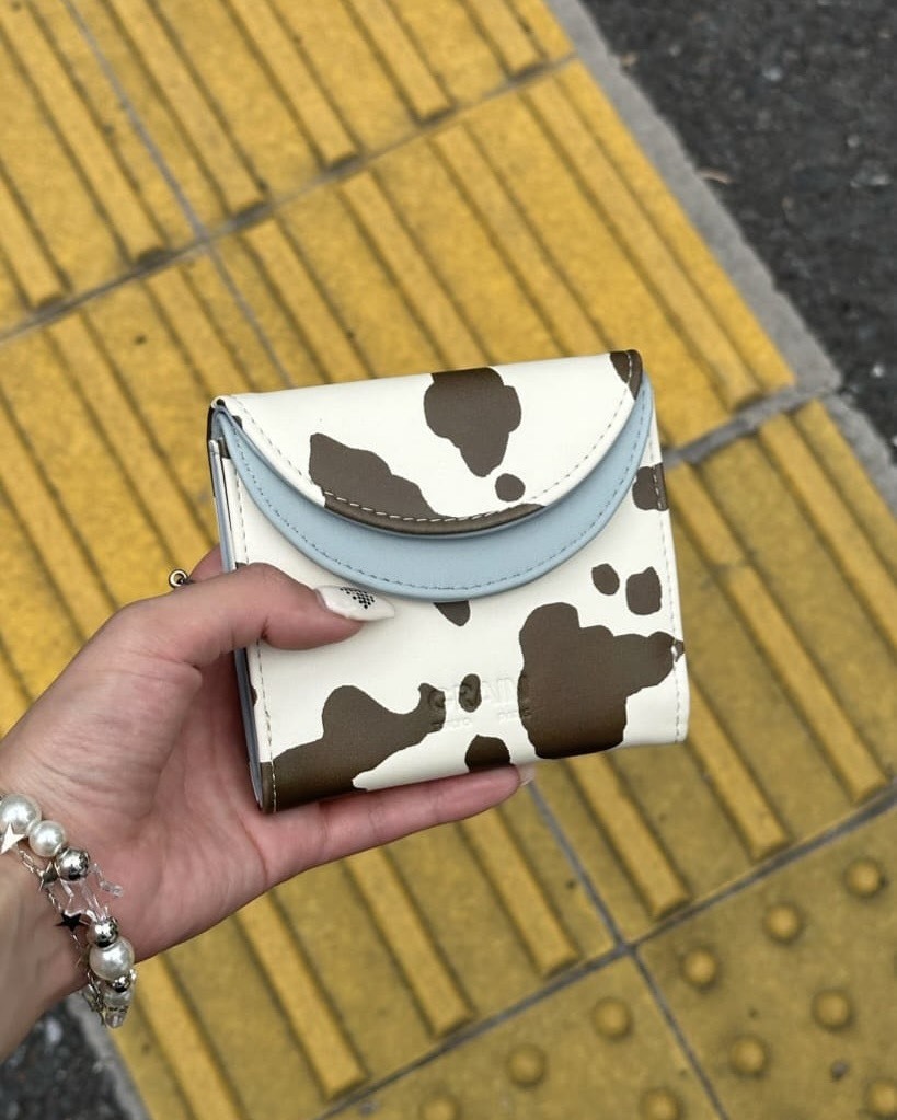 日本 GRAIN 波點 雙色 點點 對摺 短夾 錢包 皮夾 七色