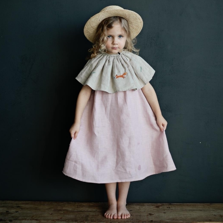 (預購)ALL THE BEAUTIFUL LINEN 大葉子刺繡荷葉領片 BIG COLLAR (NEW)