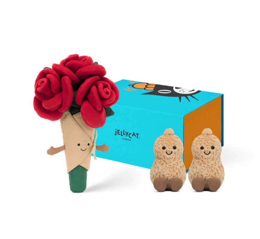 【Luxury】 JELLYCAT 婚禮禮盒 套組 戒指 浪漫花束 玫瑰花 害羞邦尼兔 玫瑰兔 花瓣 好事發生 入厝 新家禮物 新婚夫妻 生日蛋糕
