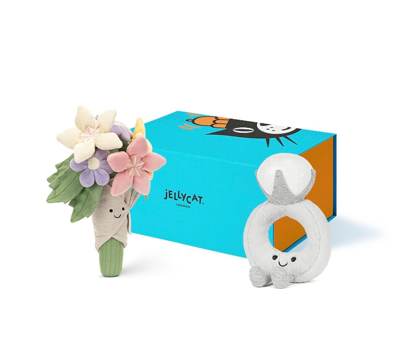 【Luxury】 JELLYCAT 婚禮禮盒 套組 戒指 浪漫花束 玫瑰花 害羞邦尼兔 玫瑰兔 花瓣 好事發生 入厝 新家禮物 新婚夫妻 生日蛋糕