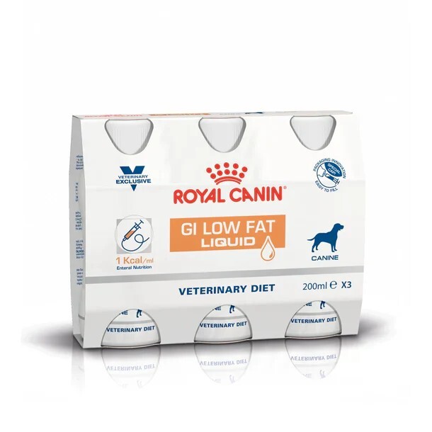 Royal Canin - 獸醫配方 - Gastrolntestinal Low Fat Liquid 腸胃低脂處方營養液 200g (3枝裝)