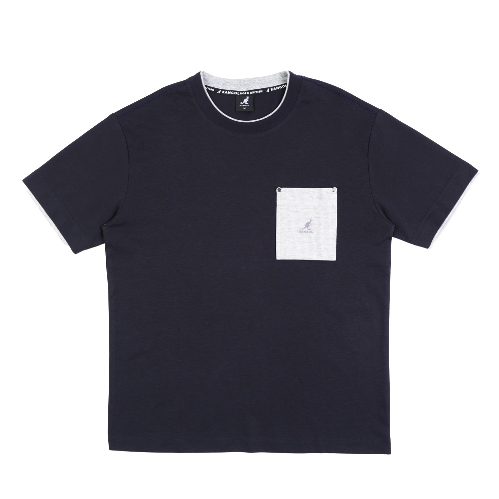 KANGOL 短T 黑  微落肩 口袋 短袖 中性 6625101980