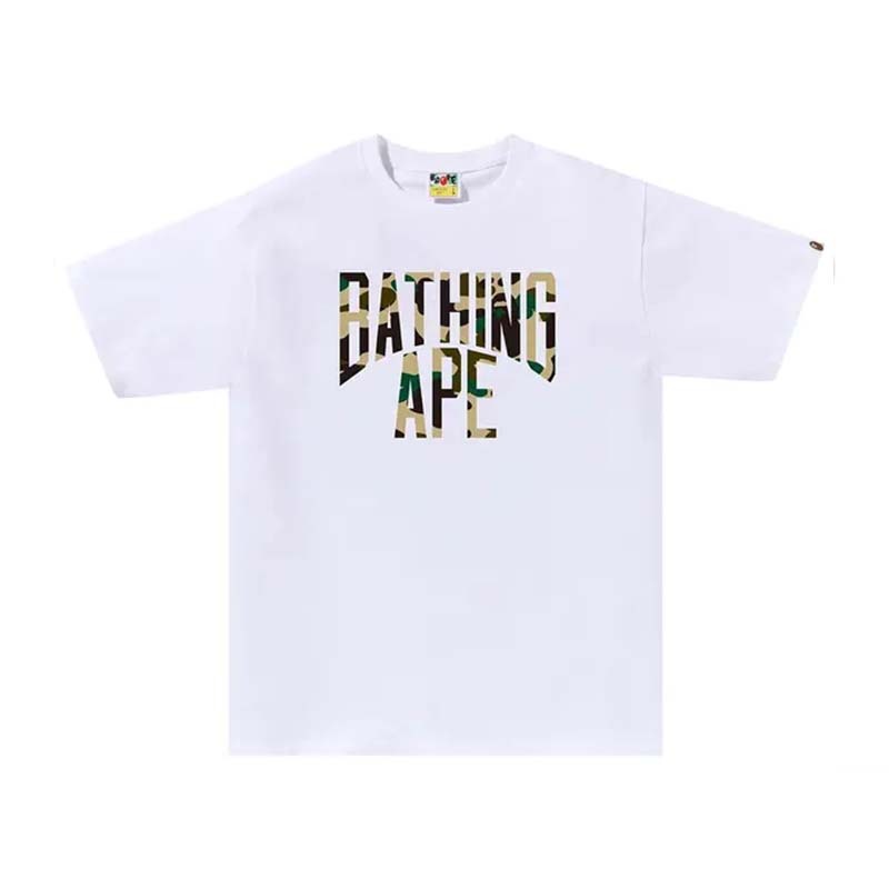 BAPE 1st Camo NYC Logo Tee 黃迷彩字體 短袖 白色 RAY-76 [台灣現貨]