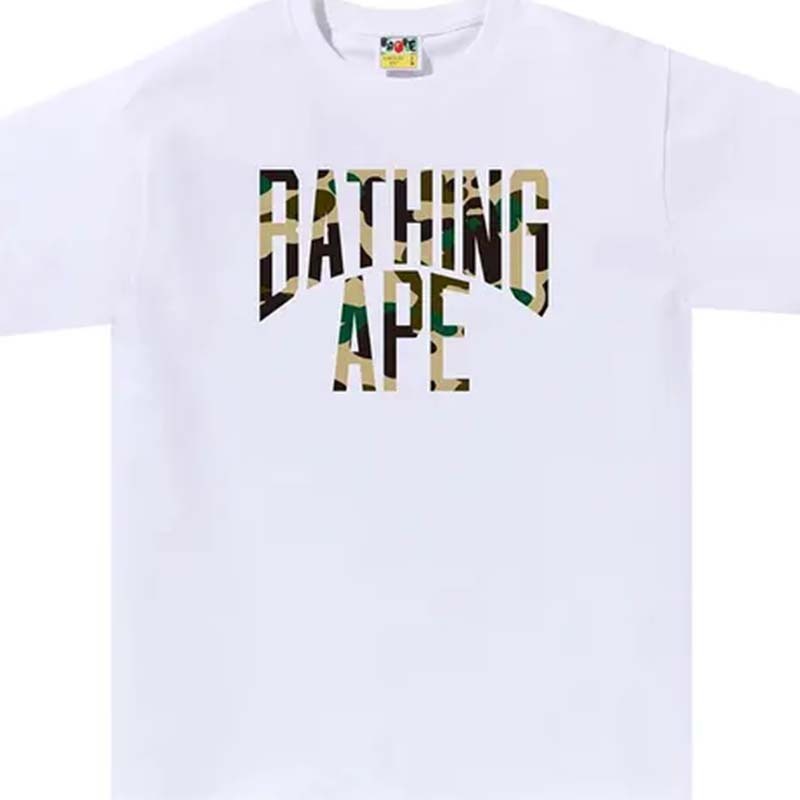 BAPE 1st Camo NYC Logo Tee 黃迷彩字體 短袖 白色 RAY-76 [台灣現貨]