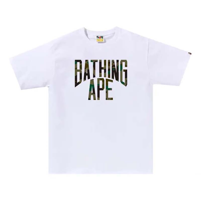 BAPE 1st Camo NYC Logo Tee 綠迷彩字體 短袖 白色 RAY-88 [台灣現貨]
