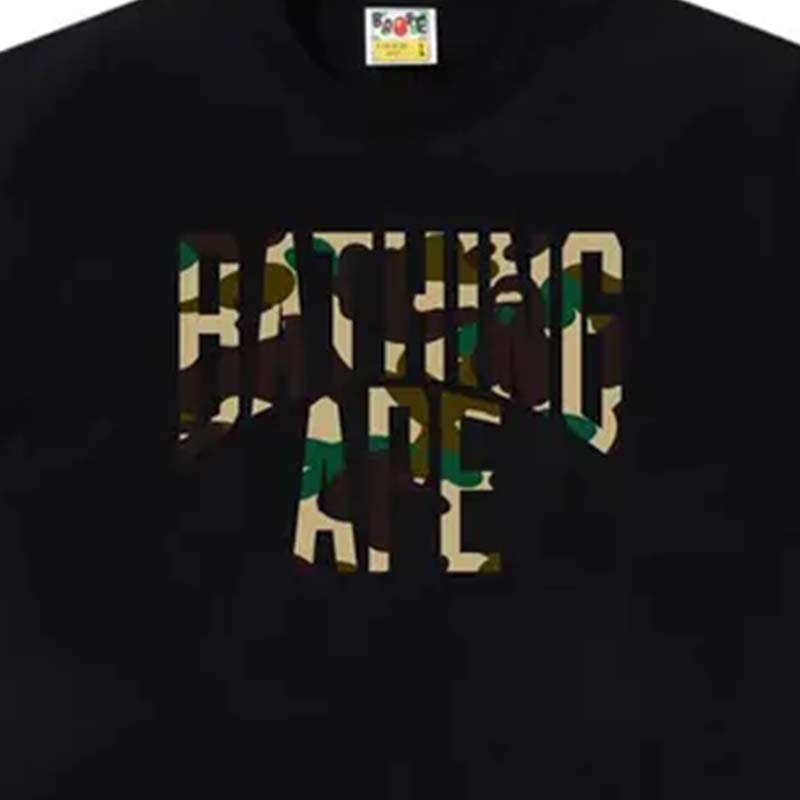 BAPE 1st Camo NYC Logo Tee 黃迷彩字體 短袖 黑色 RAY-91 [台灣現貨]