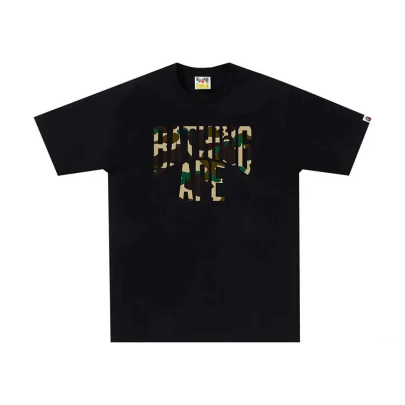 BAPE 1st Camo NYC Logo Tee 黃迷彩字體 短袖 黑色 RAY-91 [台灣現貨]
