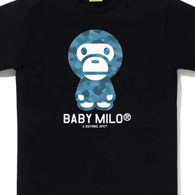 BAPE Honeycomb Camo Baby Milo Tee  藍迷彩 短袖 黑色 RAY-70 [台灣現貨]