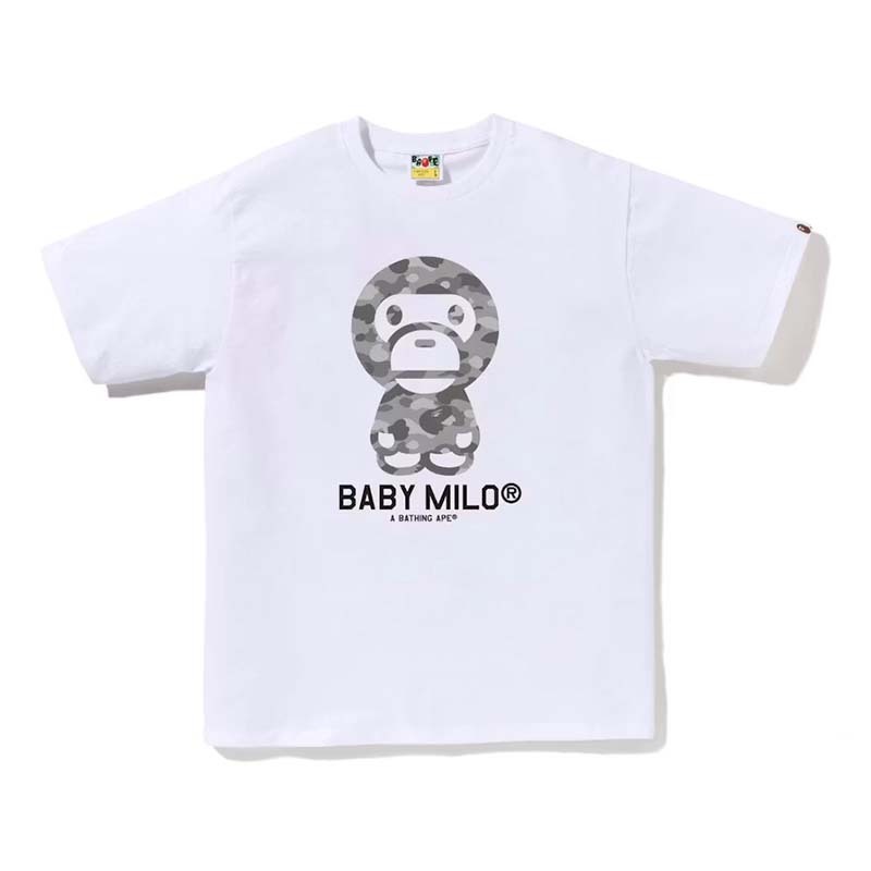 BAPE Honeycomb Camo Baby Milo Tee  灰迷彩 短袖 白色 RAY-71 [台灣現貨]