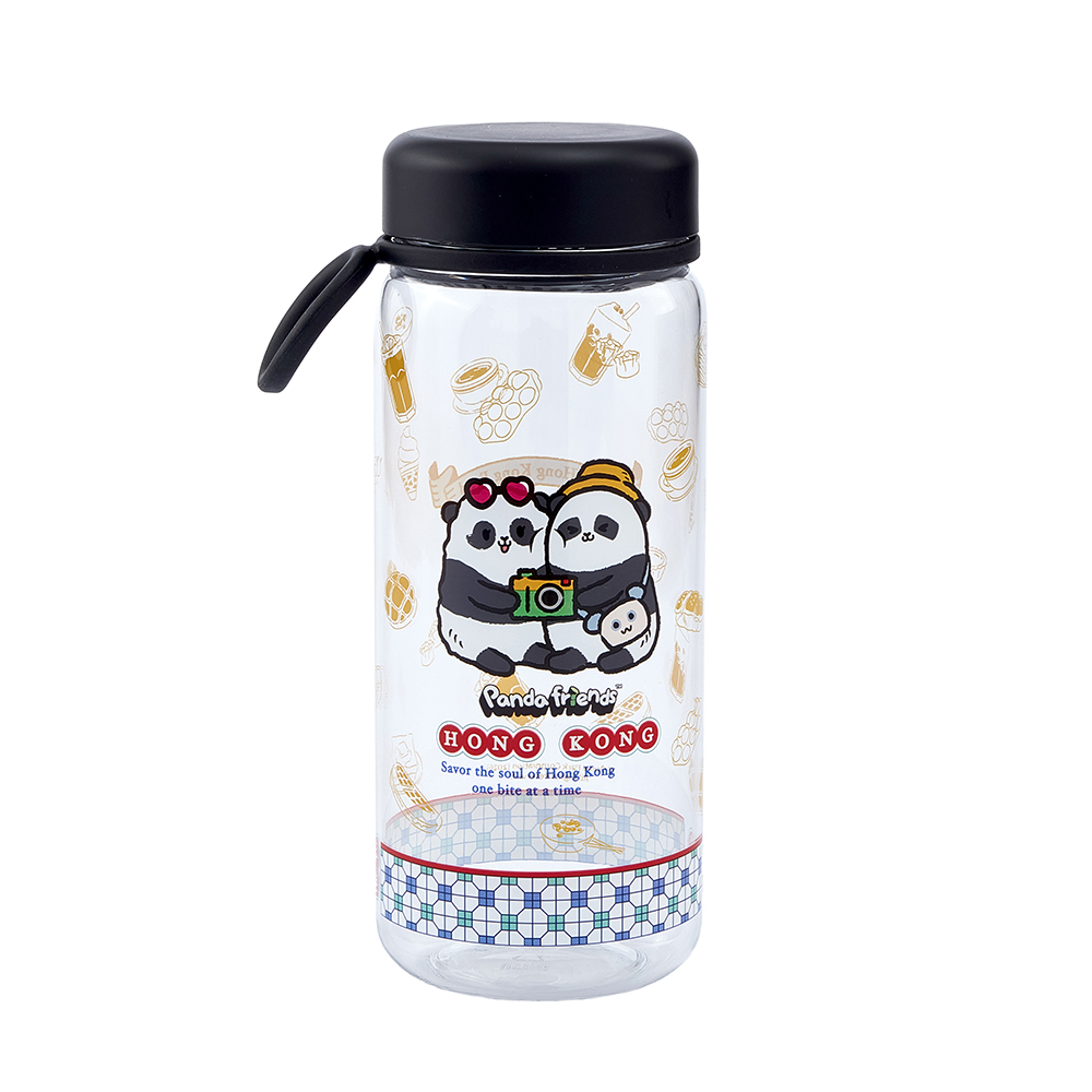 Panda Friends Hong Kong Food Collection: Jia Jia & De De Local Food Transparent Bottle 500ML
