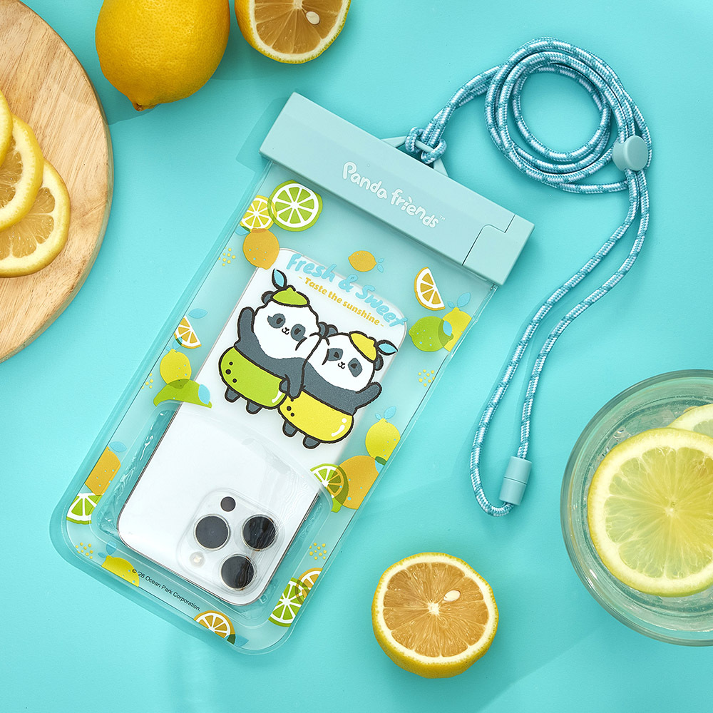 Panda Friends Summer Collection: Jia Jia & De De Lemon Water-Proof Bag