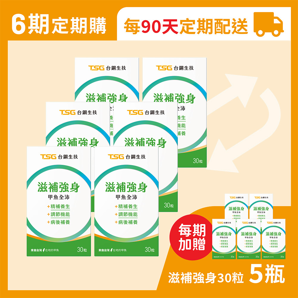 【定期購110天份】滋補強身 甲魚全沛膠囊｜每三個月配送11盒，每三個月自動下單共6次 (有任何狀況，可來訊或來電取消)