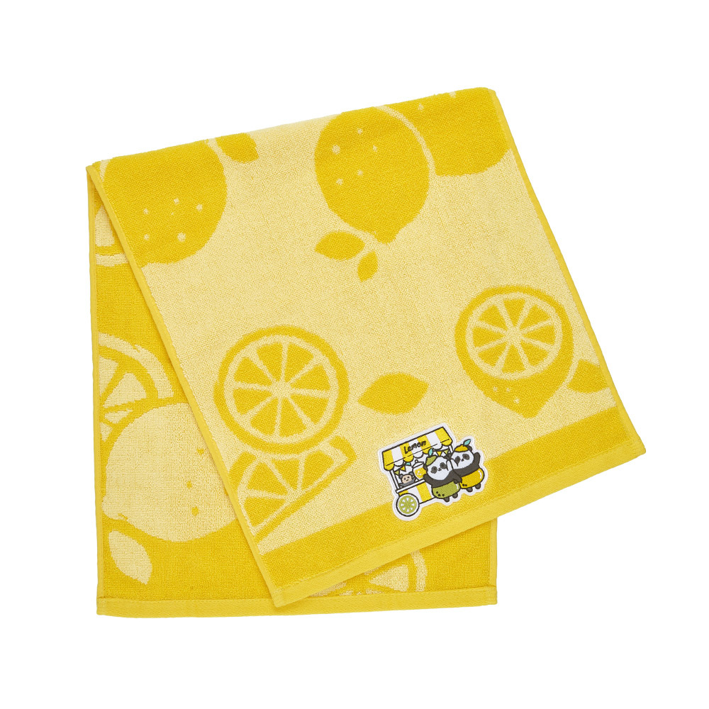 Panda Friends Summer Collection: Jia Jia & De De Lemon Print Towel