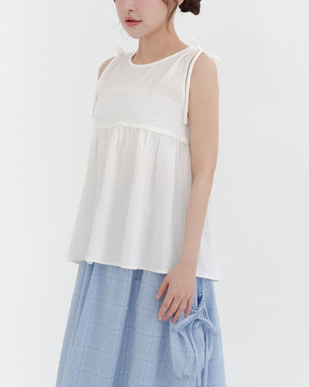 Women's Clothing, Parent-Child Series, Jacquard Vest with Shoulder Straps, Available in Two Colors【01099622】in stock+pre-order
