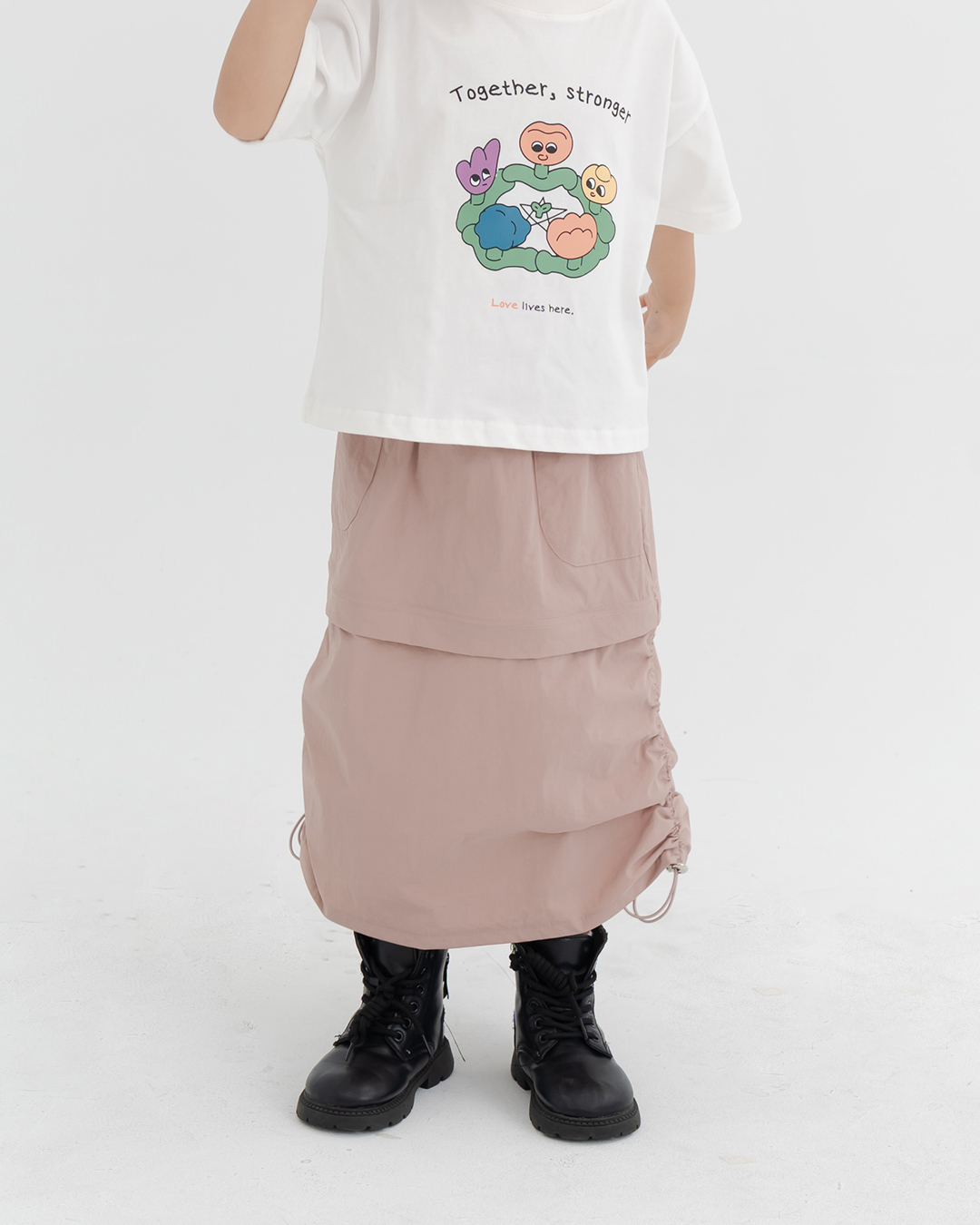Children's Clothing, Parent-Child Series, Detachable Drawstring Long Dress, Available in Two Colors, M/L/XL【03070139】in stock+pre-order