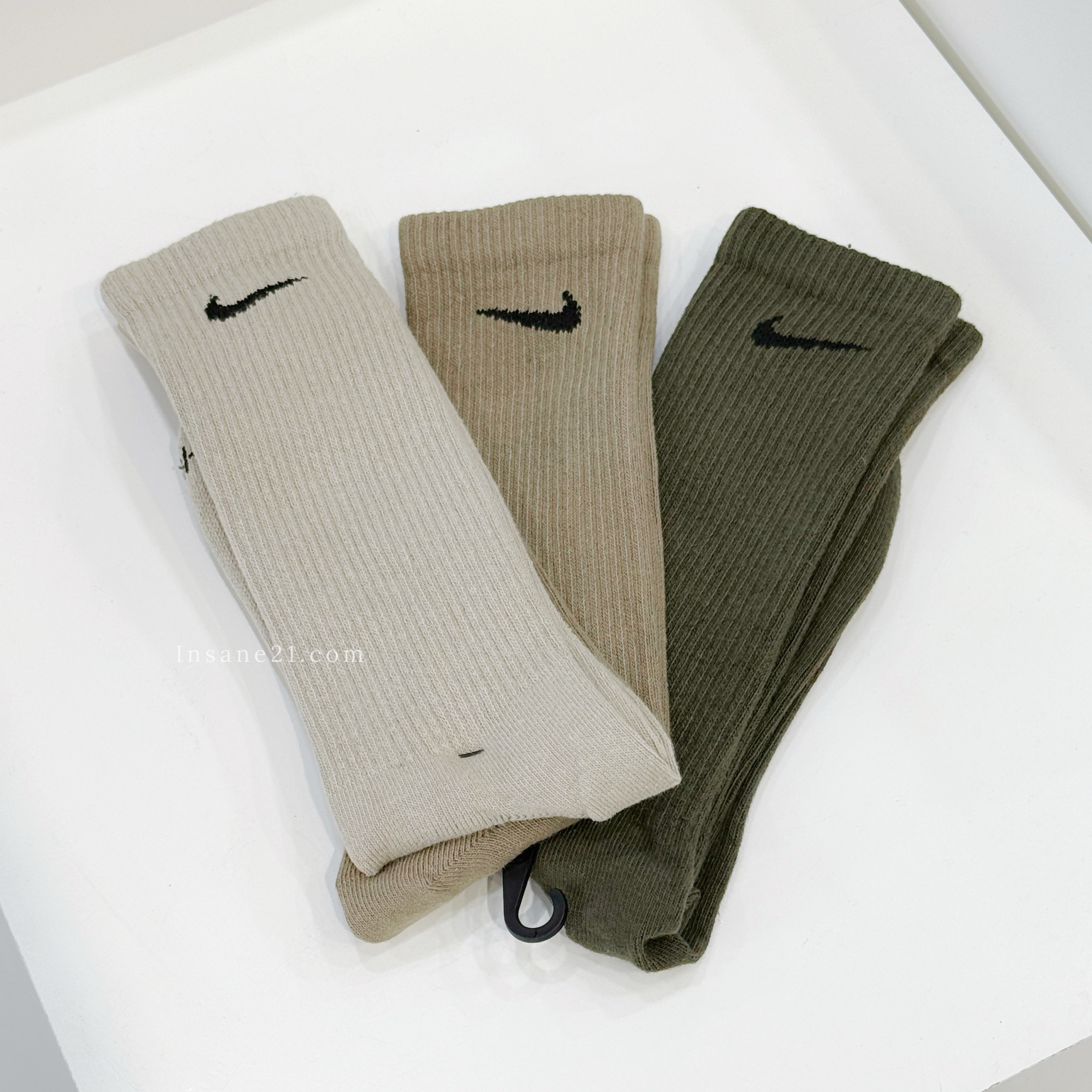 NIKE EVERYDAY PLUS 綠 卡其 三色一組 長襪 休閒 運動 SX6891-915