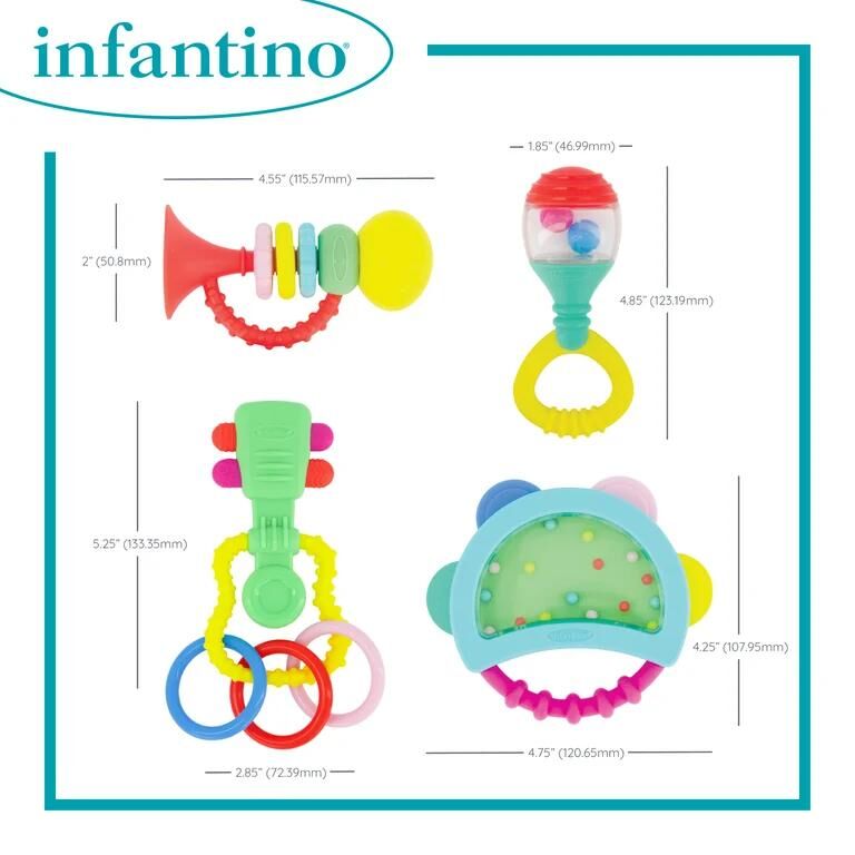 INFANTINO 初生寶寶牙膠音樂套裝 (1套4件)