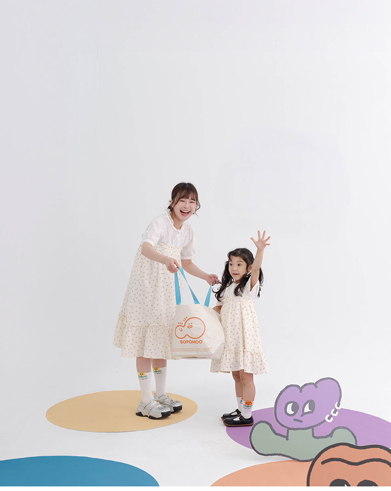 Children's Clothing, Parent-Child Series, Detachable Thin-Shoulder Bow-Tie Ruffle Dress, M/L/XL【01087277】in stock+pre-order