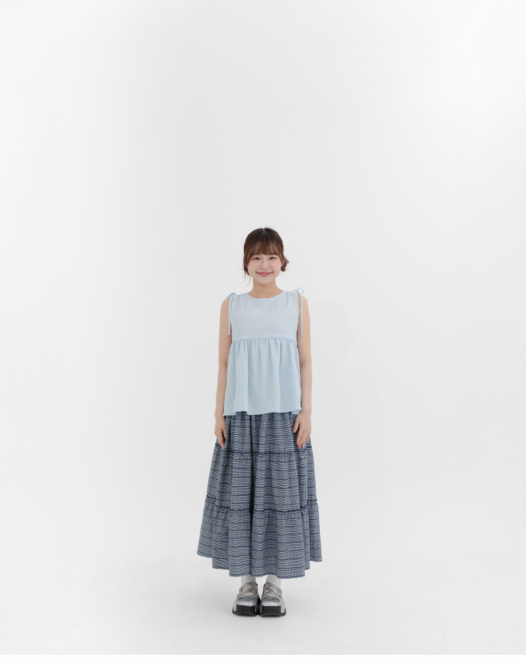 Women's Clothing, Parent-Child Series, Plaid Ruffled Cake Dress, Available in Two Colors【03021736】in stock+pre-order