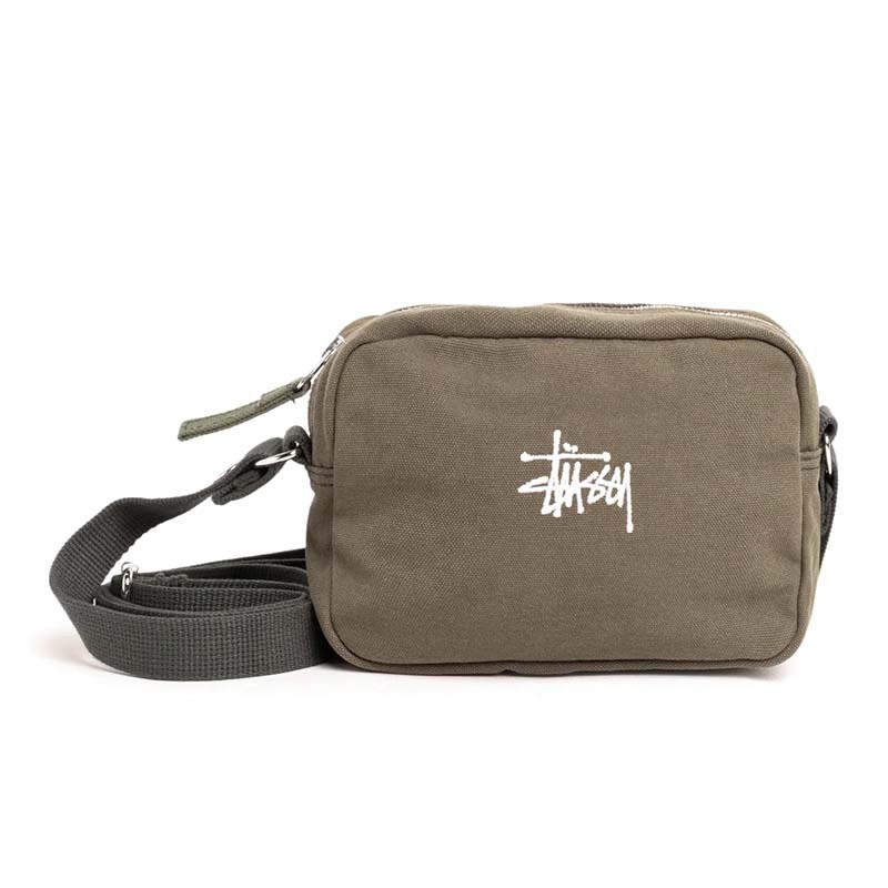 Stussy Canvas Pouch 帆布 小包 側背包 綠色 134255-GN [台灣現貨]