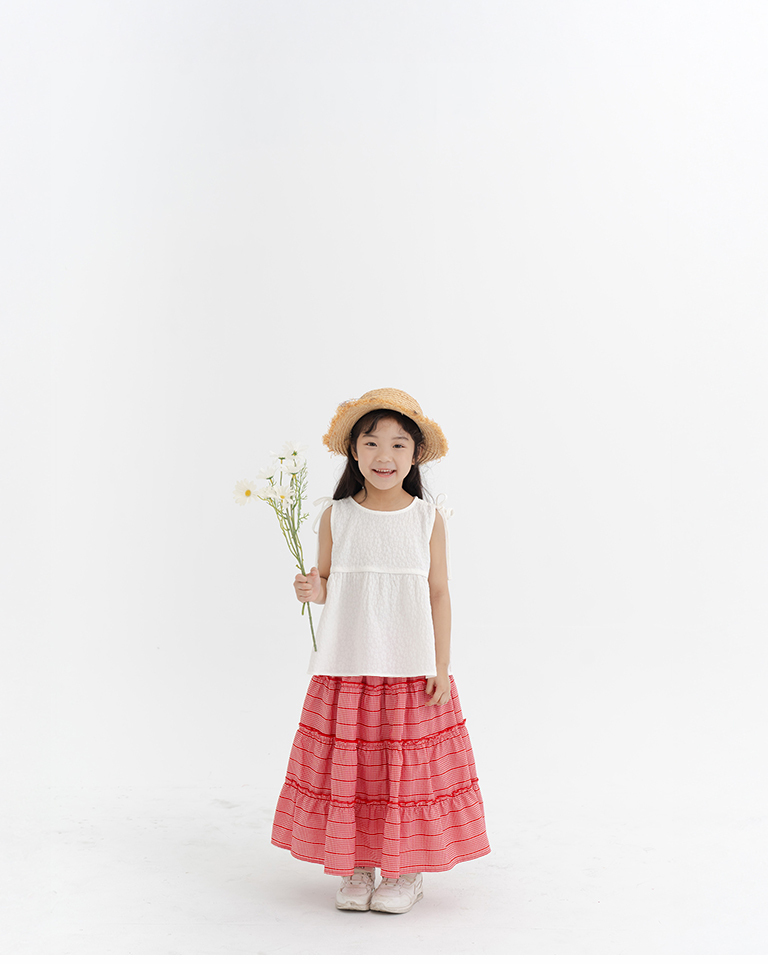 Children's Clothing, Parent-Child Series, Plaid Ruffled Cake Dress, Available in Two Colors (M/L/XL)【03021737】in stock+pre-order