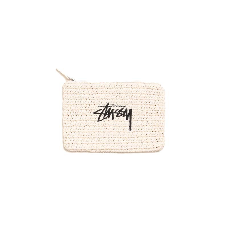 Stussy Woven Zip Pouch 拉鍊零錢包 零錢袋 米色 134271-IR [台灣現貨]