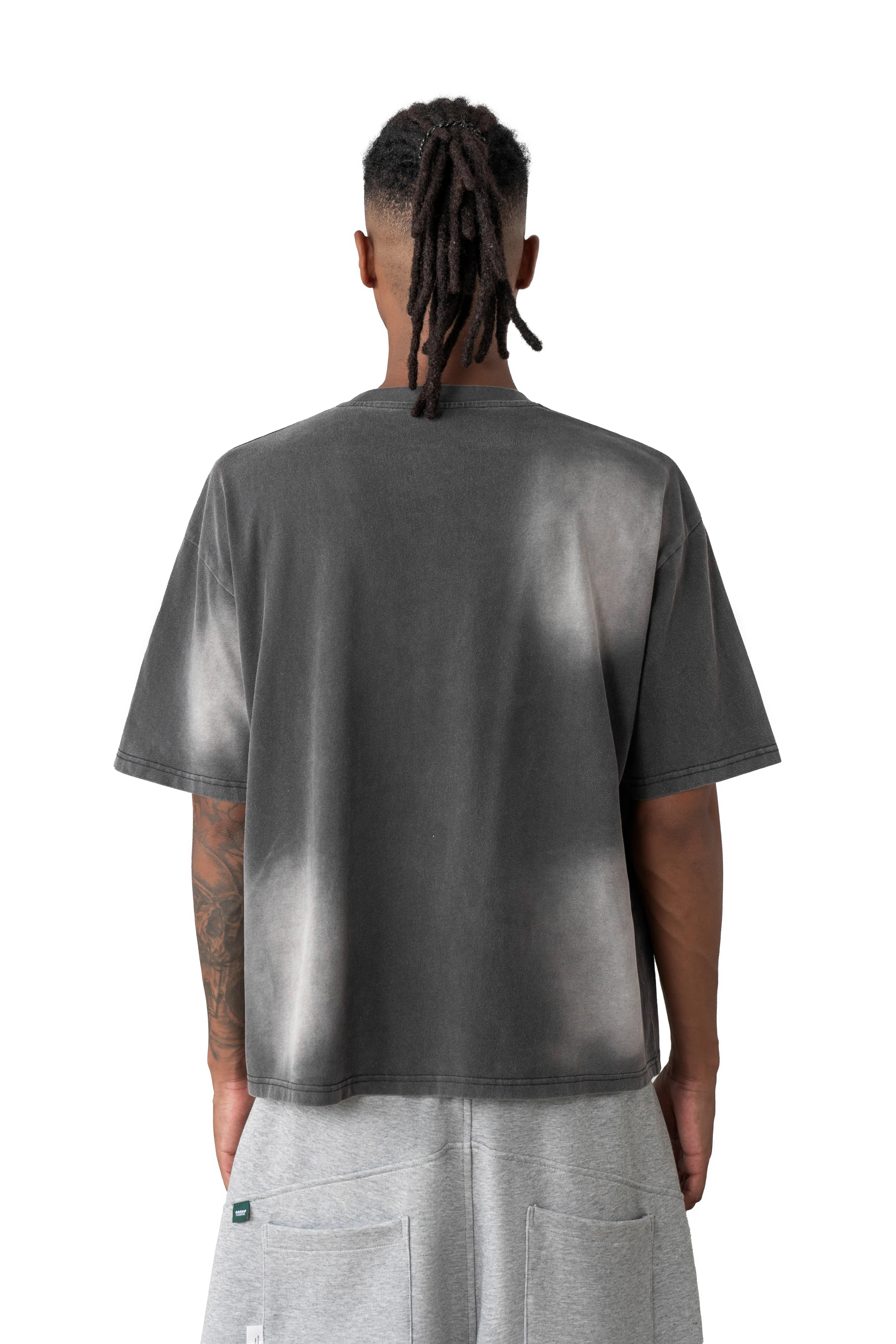 Sense Washed Fade Slogan SS - Coal Black| M26-T09