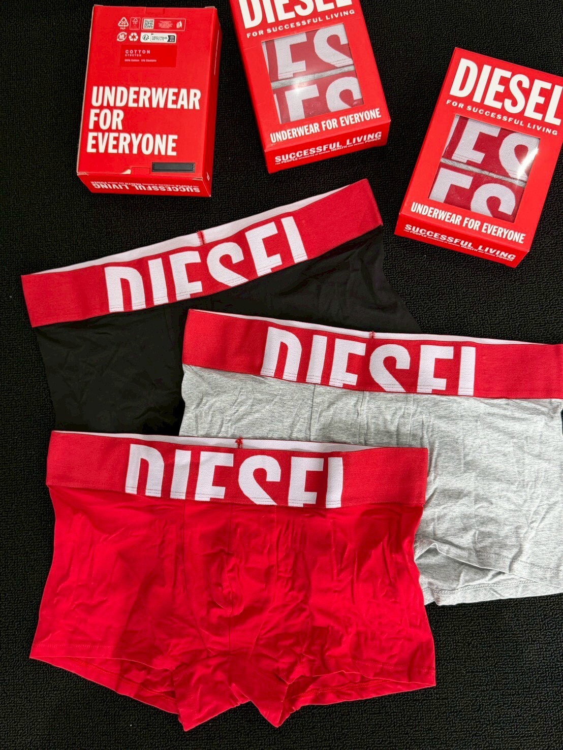 現貨最低 DIESEL 字體大Logo內褲組 四角褲 三入一組