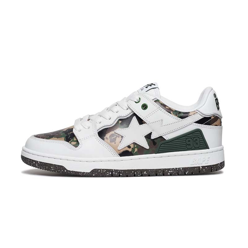 A Bathing Ape BAPE SK8 STA #2 M1 迷彩拼色 流星鞋 白色 休閒鞋 男鞋 1L30191314-WE [台灣現貨]