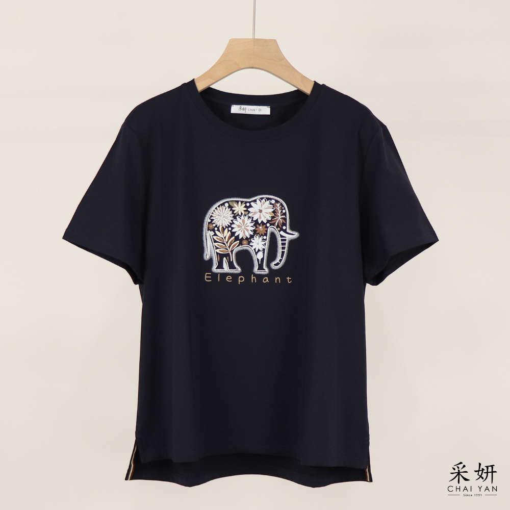 珍珠大象短袖上衣