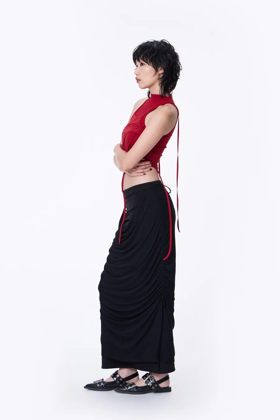 【車庫服飾】SILVER NINE Double-Layer Sleeveless Top